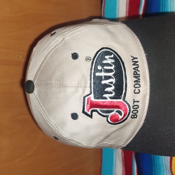 Justin Boot Company Embroidered Logo Trucker Snapback Hat Cap - Picture 2 of 8